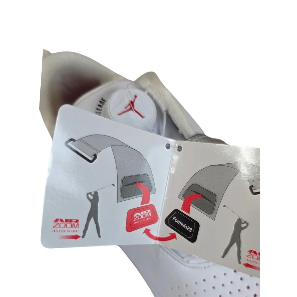 Jordan Air Rev Golf Shoes White Metallic Silver Men's 10 FV6338-100